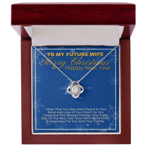 To My Future Wife - Merry Christmas - Love Knot Necklace