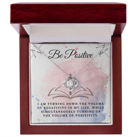 Be Positive - 14K Gold Love Knot Pendant Necklace