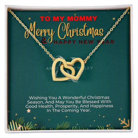 To My Mommy - Interlocking Heart Necklace - Merry Christmas Gift