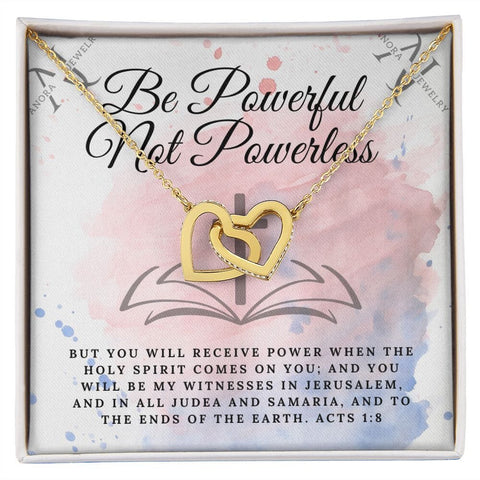 Be Powerful - 14K Rose Gold Interlocking Heart Necklace