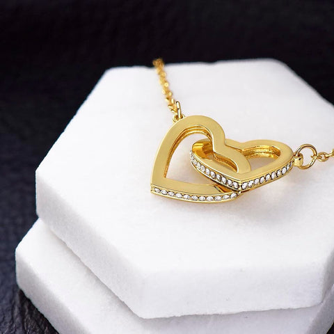 To My Mommy - Interlocking Heart Necklace - Merry Christmas Gift