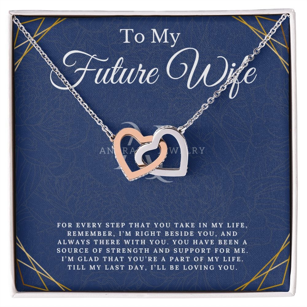 To My Future Wife - Interlocking Heart Necklace