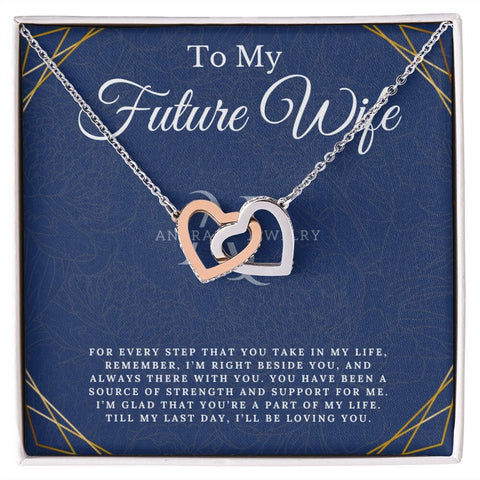 To My Future Wife - Interlocking Heart Necklace