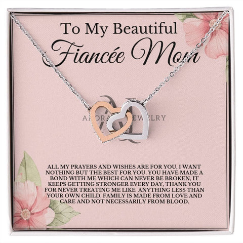 To My Beautiful Fiancée's Mom - Interlocking Heart Necklace