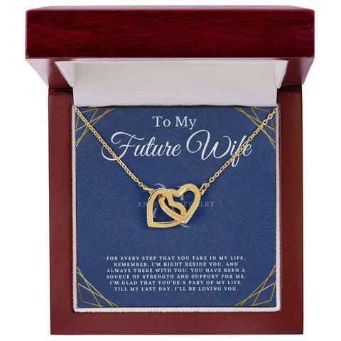 To My Future Wife - Interlocking Heart Necklace
