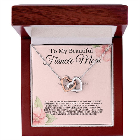 To My Beautiful Fiancée's Mom - Interlocking Heart Necklace