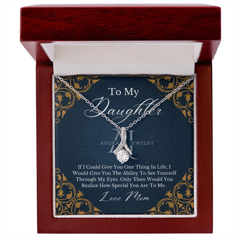 To My Daughter - Mother To Daughter - Petite Ribbon Necklace