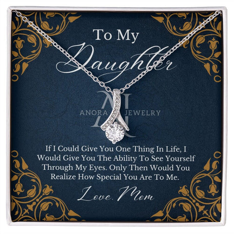 To My Daughter - Mother To Daughter - Petite Ribbon Necklace