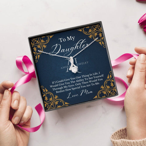 To My Daughter - Mother To Daughter - Petite Ribbon Necklace