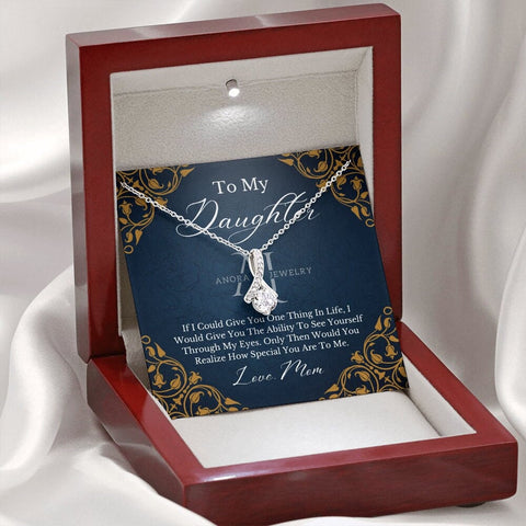 To My Daughter - Mother To Daughter - Petite Ribbon Necklace