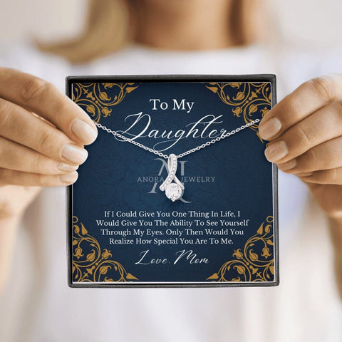 To My Daughter - Mother To Daughter - Petite Ribbon Necklace