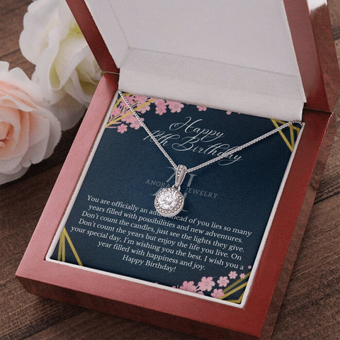 Happy 18th Birthday - Eternal Hope Halo Pendant Necklace