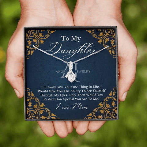 To My Daughter - Mother To Daughter - Petite Ribbon Necklace