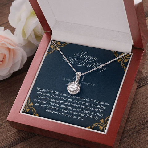 Happy 46th Birthday - Eternal Hope Halo Pendant Necklace