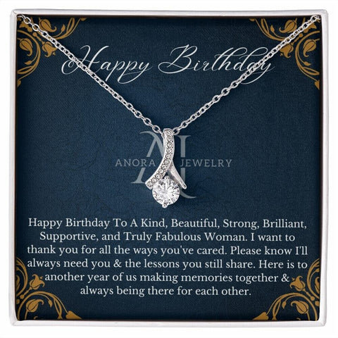 Happy Birthday - Petite Ribbon Necklace