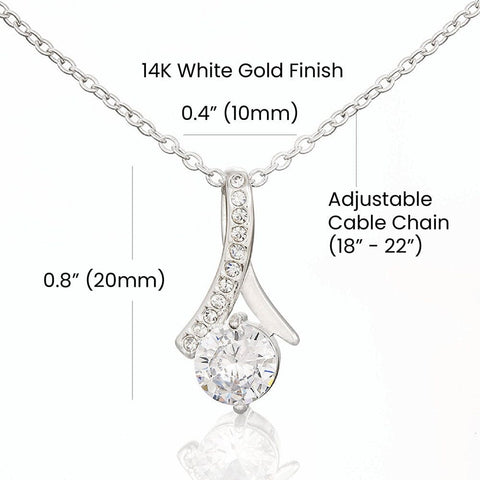 Happy 28th Birthday - Eternal Elegance Ribbon Pendant Necklace