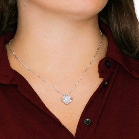 Mothers Happy 50th Birthday - Love Knot Necklace
