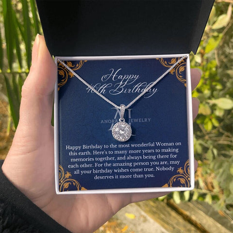 Happy 46th Birthday - Eternal Hope Halo Pendant Necklace