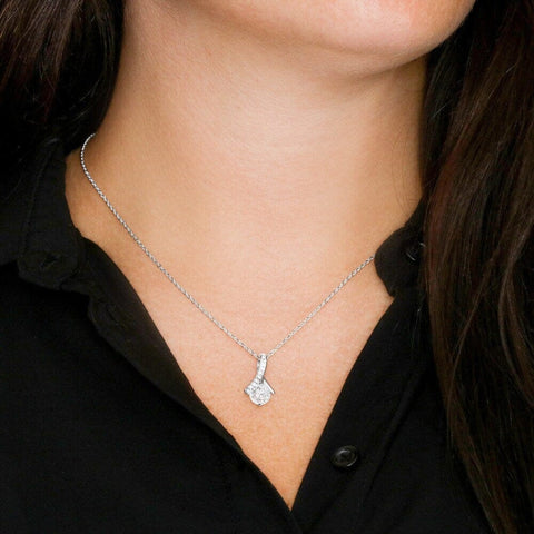 Happy 46th Birthday - Eternal Elegance Ribbon Pendant Necklace