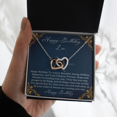 Happy Birthday Leo - Interlocking Hearts Necklace - Zodiac Birthday Gift