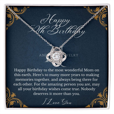 Mothers Happy 50th Birthday - Love Knot Necklace