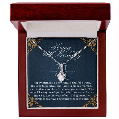 Happy 40th Birthday - Eternal Elegance Ribbon Pendant Necklace