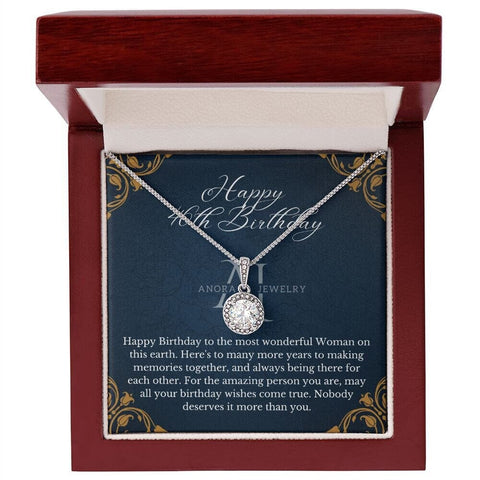 Happy 46th Birthday - Eternal Hope Halo Pendant Necklace