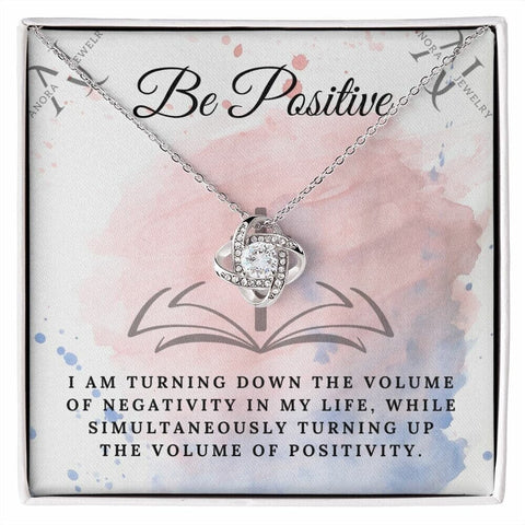 Be Positive - 14K Gold Love Knot Pendant Necklace