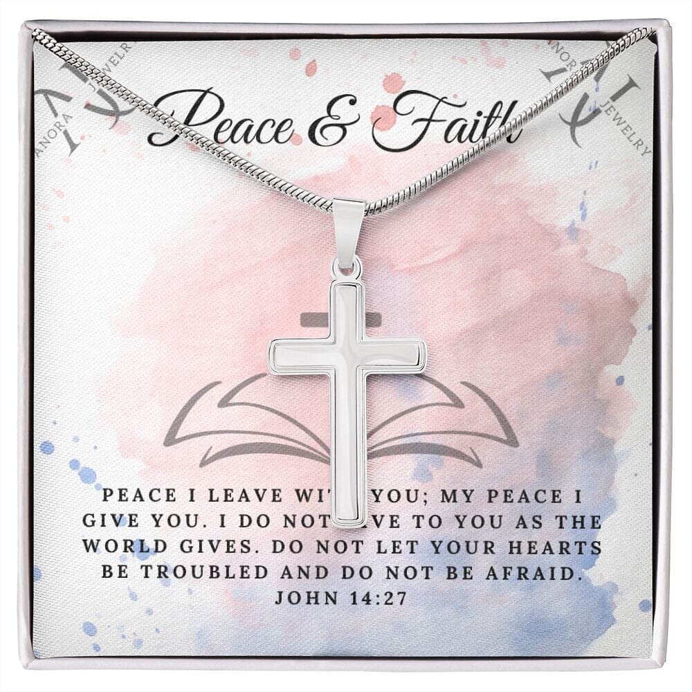 Peace and Faith - Cross Necklace