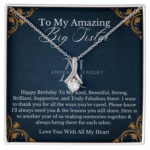 To My Amazing Big Sister - Petit Ribbon Necklace