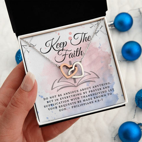 Keep The Faith - Interlocking Hearts Necklace