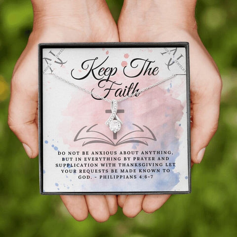 Keep The Faith - Petite Ribbon Necklace