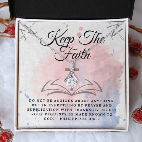 Keep The Faith - Petite Ribbon Necklace