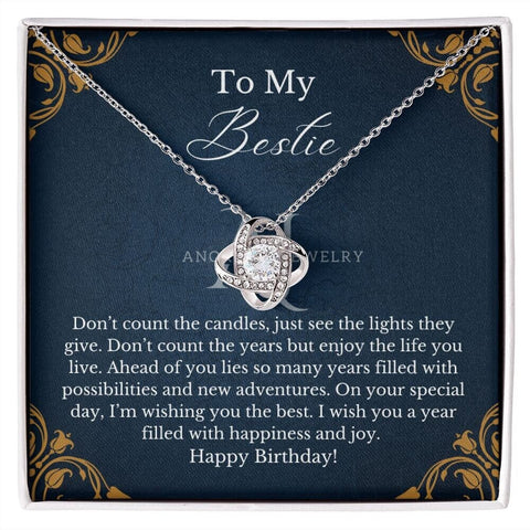 To My Bestie - Best Friend Birthday - Love Knot Necklace