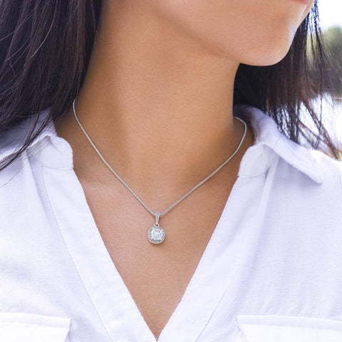 Happy 65th Birthday - Eternal Hope Halo Pendant Necklace