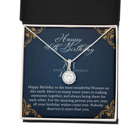 Happy 46th Birthday - Eternal Hope Halo Pendant Necklace