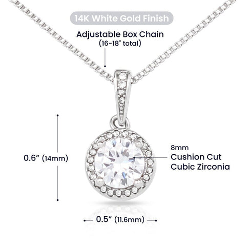 Happy 65th Birthday - Eternal Hope Halo Pendant Necklace