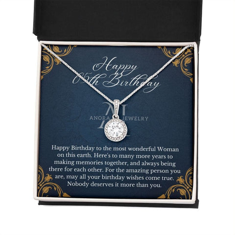 Happy 65th Birthday - Eternal Hope Halo Pendant Necklace