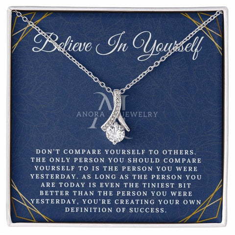 Believe In Yourself - 14K Gold Ribbon Necklace