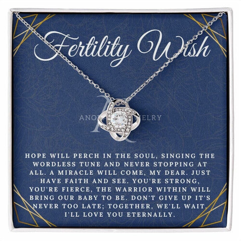 Fertility Wish - 14K Gold Love Knot Necklace