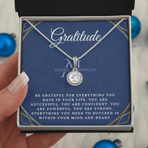 Gratitude - Eternal Hope Halo Pendant Necklace