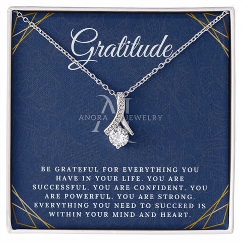 Gratitude - Eternal Elegance Ribbon Pendant Necklace