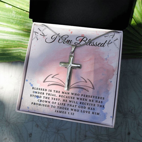 I Am Blessed - Cross Necklace