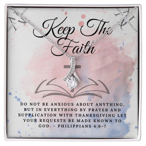 Keep The Faith - Petite Ribbon Necklace