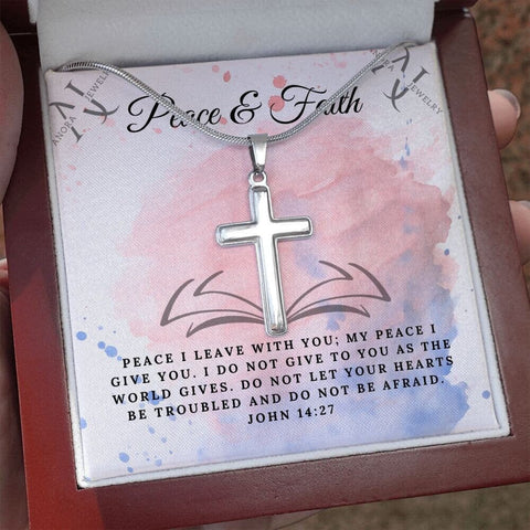 Peace and Faith - Cross Necklace