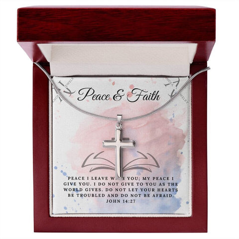 Peace and Faith - Cross Necklace