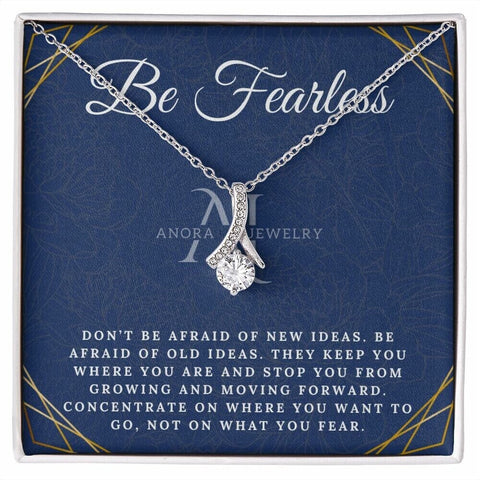 Be Fearless - 14K Gold Ribbon Necklace