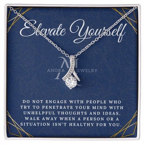 Elevate Yourself -  14K Gold Ribbon Pendant Necklace