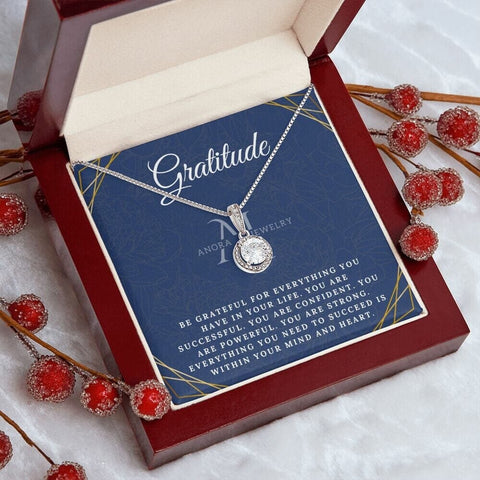 Gratitude - Eternal Hope Halo Pendant Necklace