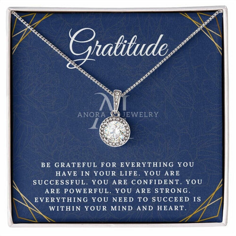 Gratitude - Eternal Hope Halo Pendant Necklace